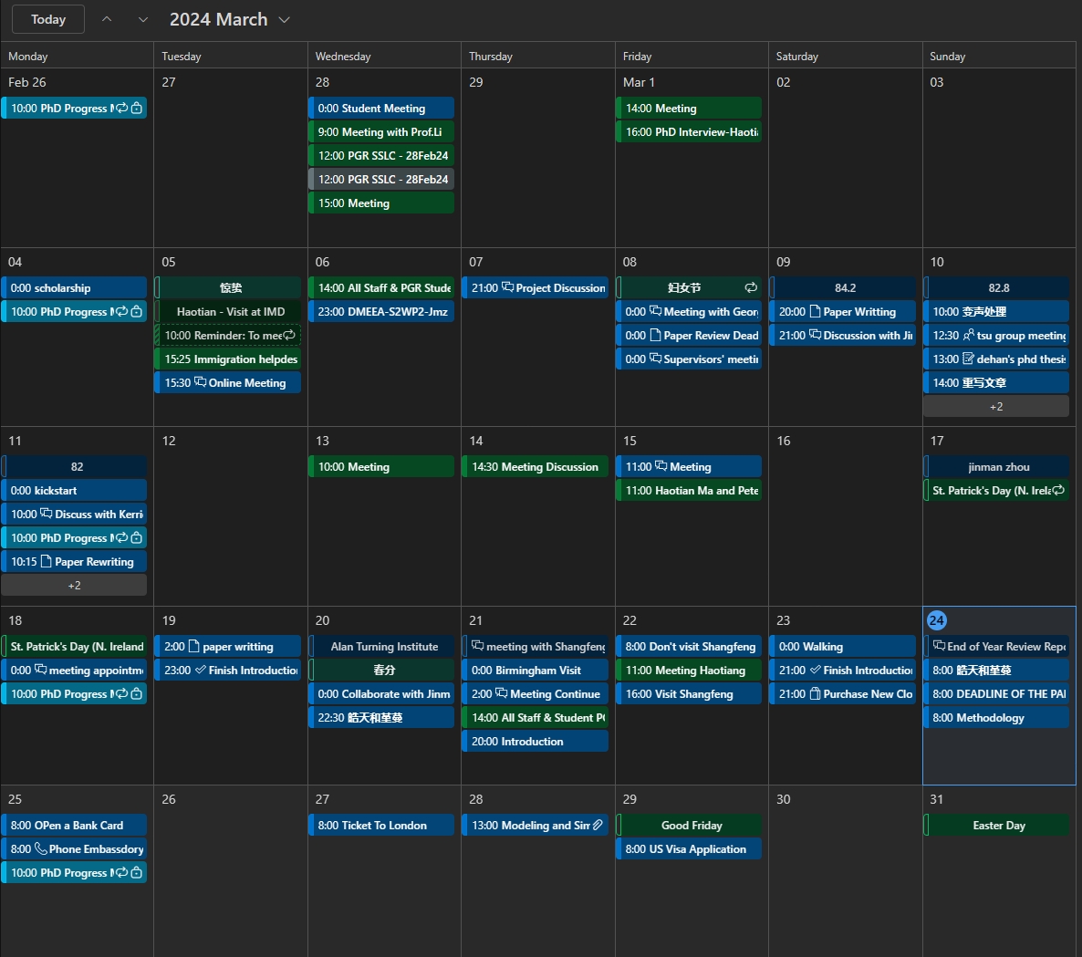 March 18th, 2024 to March 25th, 2024